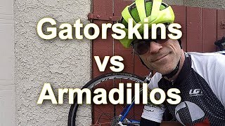 Gatorskins vs Armadillos Puncture Resistance Rolling Resistance amp Weight [upl. by Ahsekar]