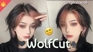 WOLFCUT NewStyle✁ styleathome  TUTORIAL step by step✧ [upl. by Ashleigh]