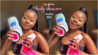 glowy body skincare routine ✨ smelling good exfoliation 101 hair removal [upl. by Kcirdla]