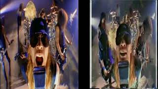 Guns n Roses  Garden Of Eden Original Video vs MTV Video [upl. by Anyad634]