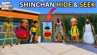 Shinchan and Franklin Playing THEME PARK Hide and Seek in GTA 5 MALAYALAM  Paradox FTW [upl. by Sumetra790]