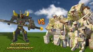 GLORIOUS WROUGHTNAUT vs ALL IRONGOLEMS  MINECRAFT [upl. by Ennybor]