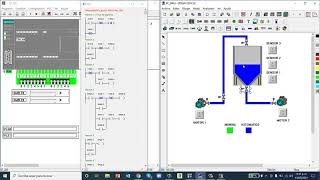 LLENADO Y VACIADO DE TOLVA EN MICROWIN Y PC SIMU [upl. by Cogswell]