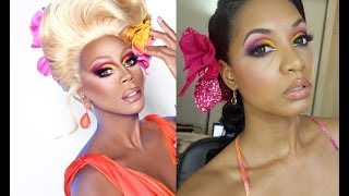 TUTORIAL  Rupaul Glamazon Inspired MAKEUP FULL FACE  HIGHLIGHTING [upl. by Isaak]