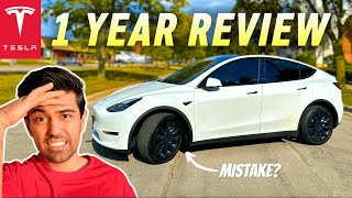 Tesla Model Y Brutally HONEST 1 Year Review [upl. by Yenmor]