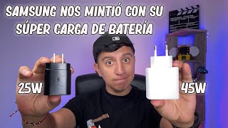 ¿Funciona la carga rápida de 45W de Samsung Prueba real de batería  Charlypi [upl. by Adina361]