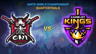 SMITE WORLD CHAMPIONSHIP  Quarterfinals  Camelot Kings Vs Oni Warriors [upl. by Namref]