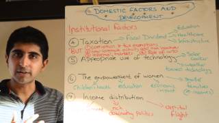 Y2IB 8 Institutional Factors and Development  Taxation Technology Women Income Distribution [upl. by Knowle]