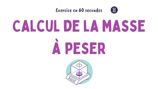 Calculer la masse de produit à peser pour préparer une solution  Exercice TP Biochimie [upl. by Fendig]