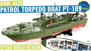 Patrol Torpedo Boat PT109 with Toilet amp Full Interior COBI 4825 Speed Build Review [upl. by Nalhsa]