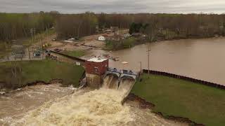 Smallwood Lake Dam Overflows After Edenville Dam Failure [upl. by Anawit]