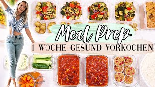 1 Woche MEAL PREP zum Abnehmengesünder Essen  der Test TheBeauty2go [upl. by Faustina]