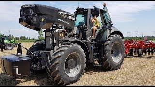 DeutzFahr 9340 Warrior tractor limited edition 2018 demo [upl. by Yelkao20]