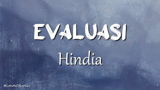 Evaluasi  Hindia Lirik Lagu [upl. by Lael]