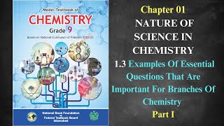 Examples Of Essential Questions That Are Important For The Branches Of Chemistry Part 1Class 9FBISE [upl. by Aiynat]