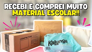 RECEBI E COMPREI MUITO MATERIAL ESCOLAR ESSA SEMANA Testei Tudo [upl. by Acessej]