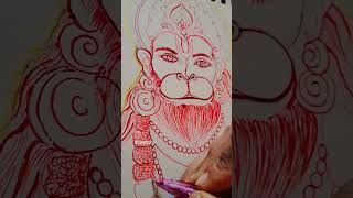 Workcourtagesheetballpenartpencilartjaishreeramloardhanumanji meditation purity [upl. by Elston]