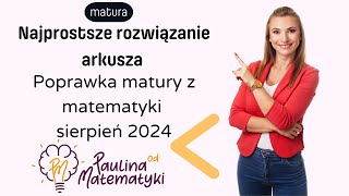 Rozwiązanie poprawka matura matematyka sierpień 2024  odpowiedzi [upl. by Qifahs352]