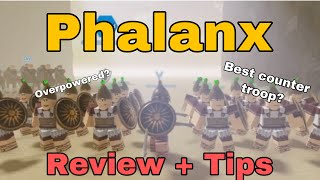 Phalanx Showcase  BEST COUNTER TROOP  ROBLOX Warlords [upl. by Arnelle]