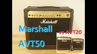 Marshall AVT50VALVE STATE 2000 試奏レビュー。vs AVT20。（AVT50X AVT20X Comparison SOUND DEMO Review サイズ重量 [upl. by Arba]