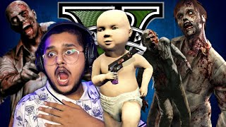 GTA 5  BABY in ZOMBIE APOCALYPSE   Rachitroo [upl. by Dam]