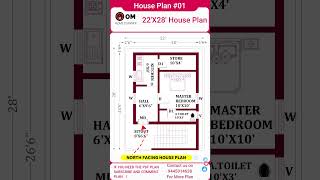 22’× 28’ house plan North Facing 1 BHK floorplan constructionhome building [upl. by Enela717]