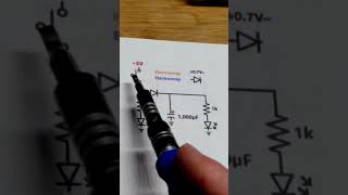 Schematic Switch Controls 2 Separate LED Circuits One Fades Off electronics howto diy [upl. by Debbi]