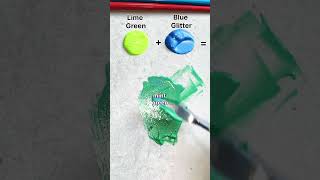 Colour mixing 🎨 making Green colour 🟩 colormixing paintmixing shortsfeed youtubeshorts artwork [upl. by Snebur985]