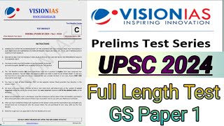 UPSC 2024 Test Series  Vision IAS UPSC Pre TEST No 1 GS by IASPCSbyAspirants [upl. by Lower]