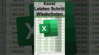 Produktivität Excel  Spalten Ausblenden  Schritt Wiederholen mit F4 Short [upl. by Rome]