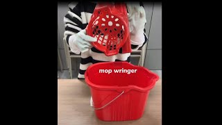 Mop Wringer Mop Bucket Plastic Mop Cleaning Bucket with Wringer  Ronjon Mop [upl. by Dodge]