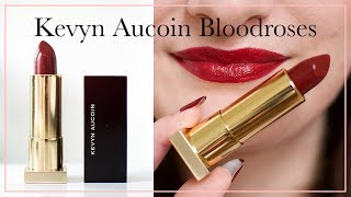 Kevyn Aucoin Bloodroses Lipstick Wear Test  Lipstick A Day [upl. by Mcgee]