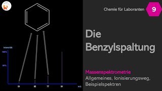 Die Benzylspaltung  Massenspektrometrie  LF10  Chemie für Laboranten  DerChemieFuchs [upl. by Artenek]