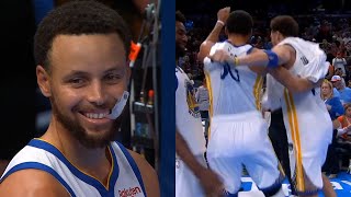 Steph Curry hits game winner with 02secs left in insane ending vs OKC Thunder [upl. by Eednus]