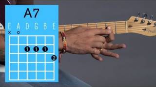 How to Play an A7 Open Chord  Guitar Lessons [upl. by Sito826]