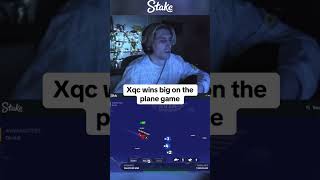 Xqc wins big on the plane game stake [upl. by Anthiathia]