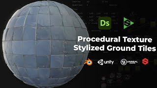 Stylized Ground Tiles  Procedural Texture Material in Substance Designer [upl. by Llehsar]