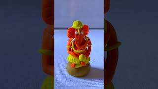 Ganpati making with clay ❤️🙏 art clayart sorts artist ytshort youtube youtubeshorts [upl. by Ahseenal]