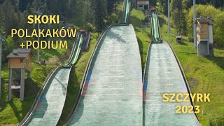 Skoki polaków  podium Szczyrk 2023 LGP1 konkurs [upl. by Isis]