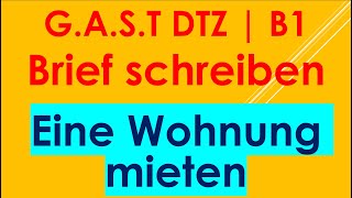 GAST DTZ B1 Briefe schreiben Prüfung B1 Neu 2024 [upl. by Neivad]