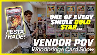 EVERY SINGLE GOLD STAR IN PSA 10  TCG Vendor POV Woodbridge Card Show [upl. by Myrle]