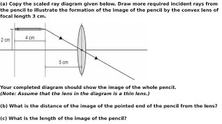 Copy the scaled ray diagram given below Draw more required incident rays from [upl. by Enileda]