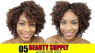 How to Style Synthetic Curly Wig Under 30► Beauty Supply Store Hair Series Ep5 [upl. by Philipps]