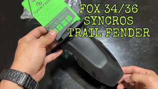 DIRECT MOUNT FENDER  SYNCROS  FOX 3436 TRAIL FENDER [upl. by Arbuckle]