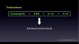 Propositional Logic A if and only if B [upl. by Abehshtab478]