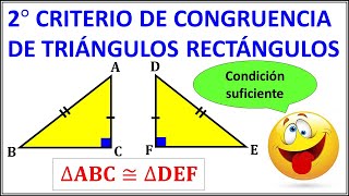 Segundo criterio de congruencia de triángulos rectángulos [upl. by Boice]