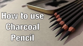 How to use Charcoal Pencil  For Beginners  Step by Step [upl. by Oinimreh]