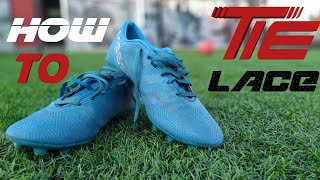 LEARN TO TIE YOUR FOOTBALL SHOE LACE  SOCCER SOLE [upl. by Ameluz]