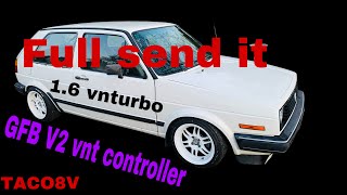 Full send test GTD 16 turbo 20psi GFB V2 vnt controller [upl. by Lyontine]