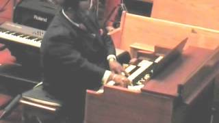 I Know It Was The Blood with Bishop Andre Woods at the Hammond Organ [upl. by Ahsital]